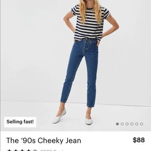 “The 90’s Cheeky Organic Cotton Jeans” byEverlane